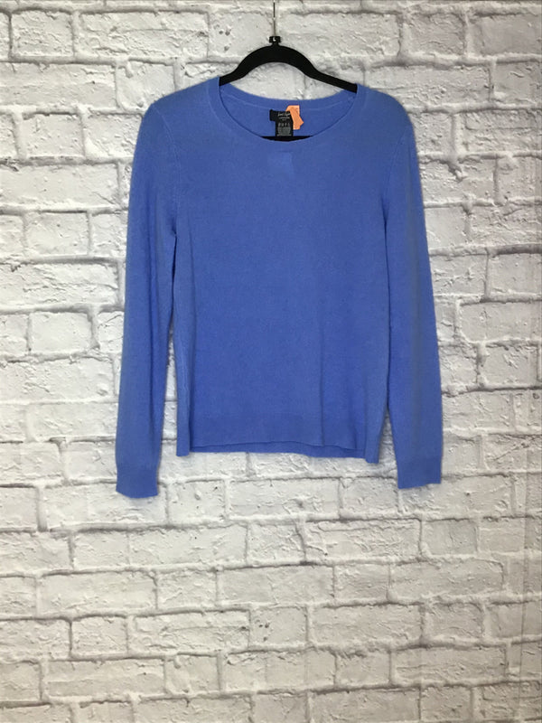 Lord & Taylor Women's Size LP Blue Cashmere Sweater