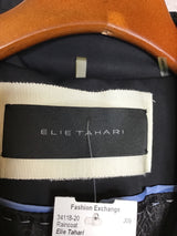 Elie Tahari Women's Size 12 Black Cotton/Poly Raincoat