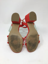 Lexi & Abbie Women's Size 9 Coral Suede Cloth Sandal Heels