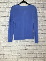 Lord & Taylor Women's Size LP Blue Cashmere Sweater