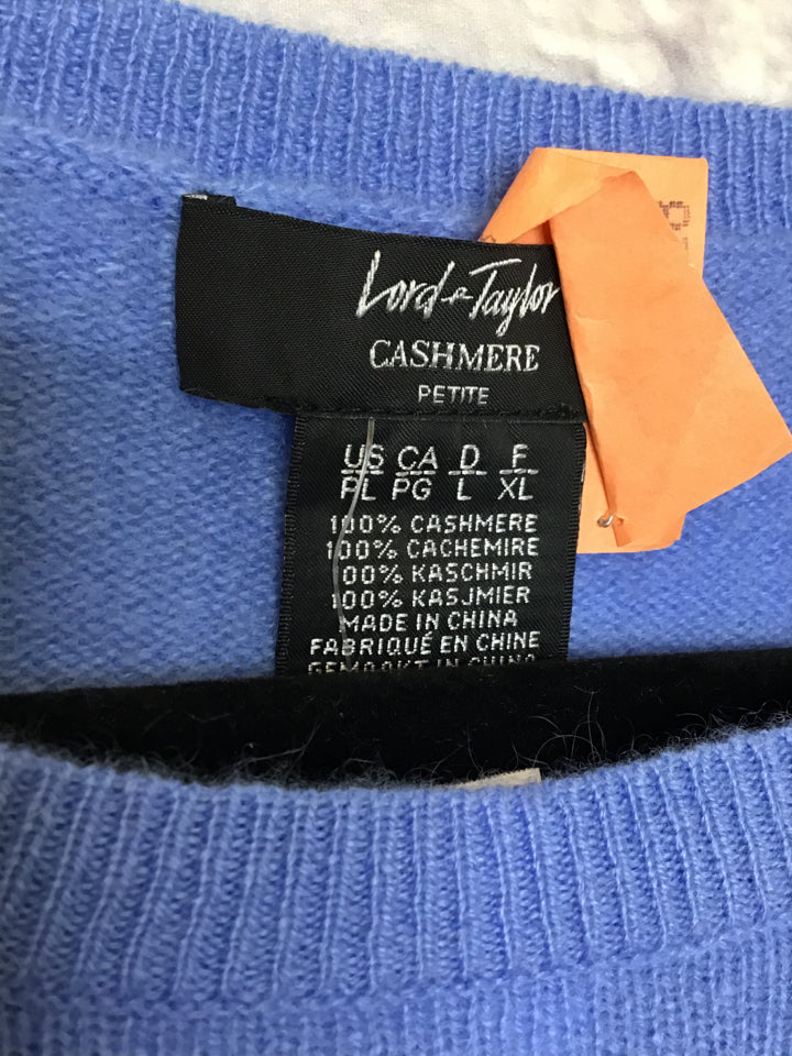 Lord & Taylor Women's Size LP Blue Cashmere Sweater – Fashion Exchange ...